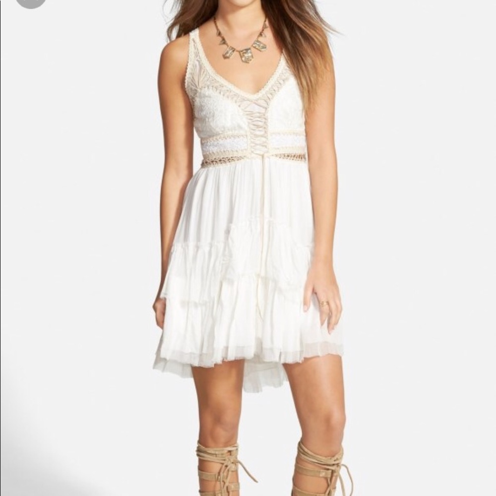 ISO Free People lace up babydoll halter dress